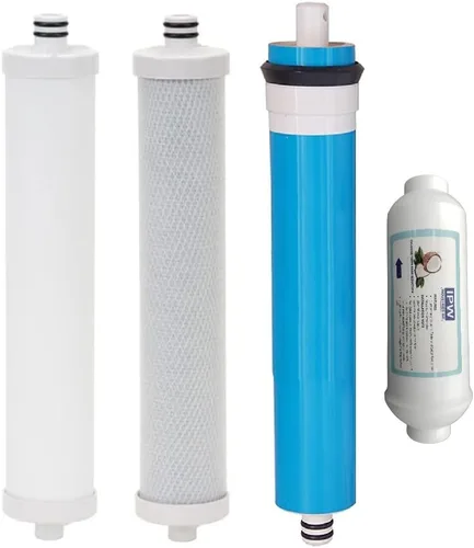 IPW Industries Inc Compatible Culligan AC-30 Juego de filtros de ósmosis inversa con extremo de doble pezón - Membrana de sedimento/carbono/en