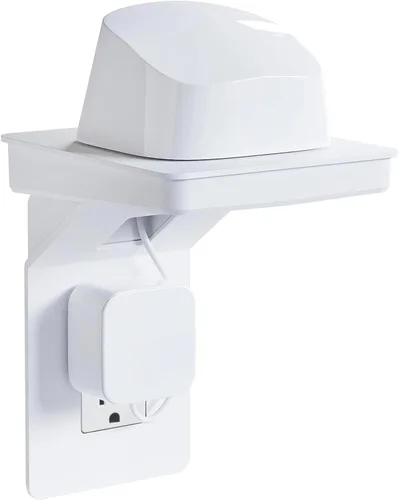 Estante de toma de corriente Echogear para enchufes Decora/GFCI - Diseño de última generación con almacenamiento de cables incorporado y espacio