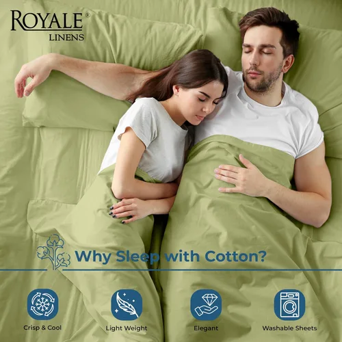 Miniatura 84 de Royale Linens Sábana encimera de tamaño individual XL 100% Algodón Orgánico – Super suave – Sábanas superiores de percal – Sábana encimera