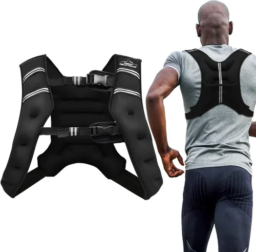 Miniatura 9 de Aduro Sport Chaleco con Peso Equipo de Entrenamiento, 4lbs/6lbs/12lbs/20lbs/25lbs/30lbs Chaleco de Peso Corporal para Hombres, Mujeres, Niños