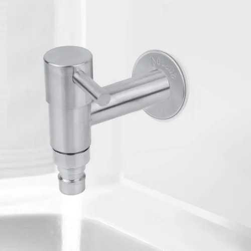Miniatura 4 de Fdit Grifo para fregadero, lavadora de acero inoxidable de G1/2 pulgadas, grifo de agua montado en la pared, fregona para piscina, grifo frío