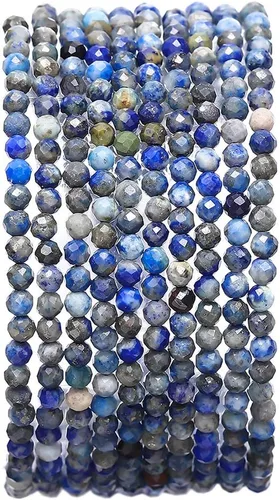 Miniatura 10 de BEADIA Cuentas Facetadas de Piedra Natural Amazonita Rondelle 3x4mm Cuentas Semipreciosas Sueltas para Hacer Joyas 38cm