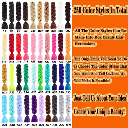 Miniatura 5 de Extensiones de cabello trenzado tipo box de 24 pulgadas, hechas a mano, para mujeres y niñas, extensiones de cabello trenzado, 24#, 3 paquetes, 22
