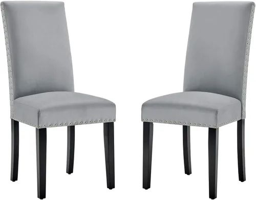 Miniatura 9 de Modway Parcel Performance - Juego de 2 sillas auxiliares de terciopelo para comedor, color rosa polvoriento Rosa (Dusty Rose)