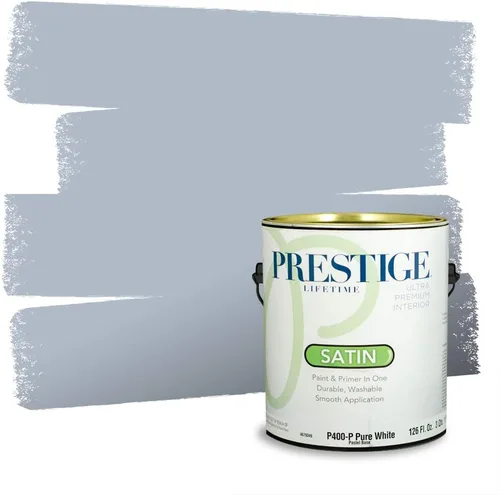 Miniatura 1530 de Pintura Exterior + imprimación PRESTIGE, todo-en-uno, 1 galón, acabado mate, color comparable al Valspar* Royal Gray* VS151-Gris real
