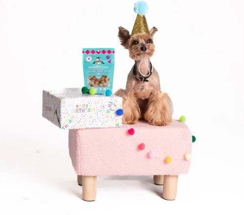 Miniatura 4 de Lord Jameson Confetti Cake Soft & Chewy - Golosinas orgánicas certificadas para perros de razas pequeñas, mantequilla de maní y coco, receta