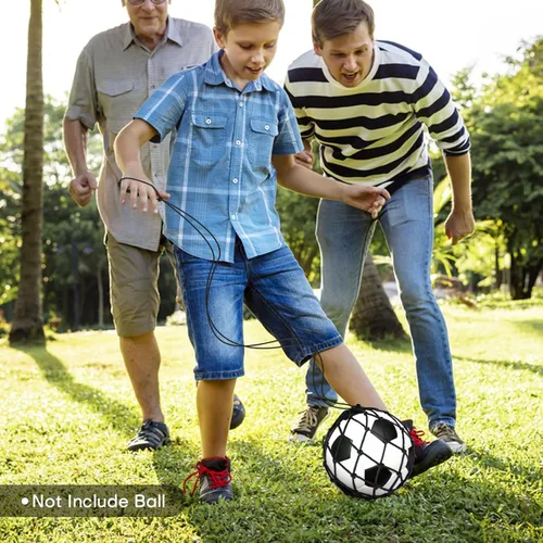 Miniatura 6 de Soccer Kick Trainer 2 Psc with Return Net - Football Training Equipment for Boys & Girls - Practice Gear Compatible with Size 3 4 5 Balls