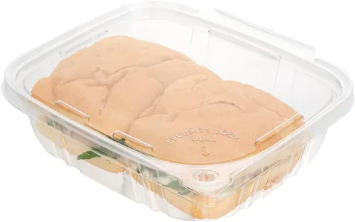 Miniatura 16 de Restaurantware Tamper Tek - Recipientes rectangulares para llevar de 11 onzas, 100 recipientes duraderos de plástico transparente congelable a