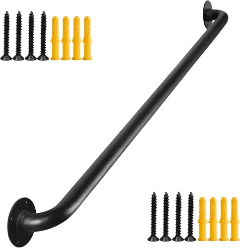 Miniatura 10 de Barandillas de mano para escaleras de montaje en pared de 12 pulgadas para interiores, pasamanos de tubo de metal de 1 pie, barandilla de seguridad