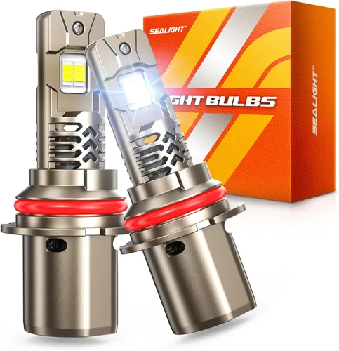 Miniatura 8 de SEALIGHT Bombillas LED antiniebla 9007/HB5, 8 bombillas de uso todoterreno PowerSports, luz de conducción 9007, 6000 K blanco, Plug-N-Play, paquete