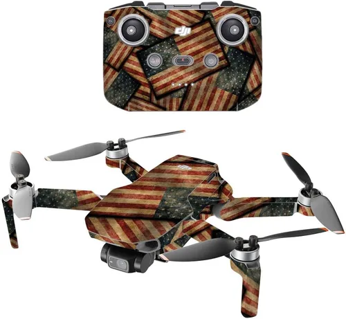 Miniatura 8 de MightySkins - Compatible con DJI Mini 2 Dron portátil – Estrella del ejército Funda protectora de vinilo duradera y única Fácil de aplicar