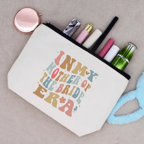 Miniatura 7 de LIBIHUA Obtener regalo de boda - Bolsa de maquillaje bolsa de cosméticos bolsa de viaje, Beige, 10-En Mi Madre del Pájaro