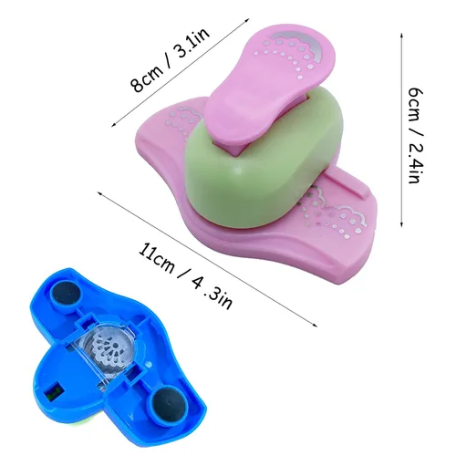 Miniatura 2 de 2 piezas de perforación para manualidades, herramienta grande, perforador de papel, perforador de mano, perforador de borde elegante, agujero