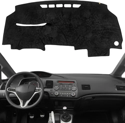 Miniatura 11 de Cubierta de tablero Tapete de salpicadero Compatible con Ho-nda Civic 2015-2012 (para transmisión izquierda), tapete de salpicadero para coche