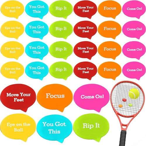 Sosation 24 piezas de amortiguador de vibraciones de tenis colorido para raqueta de tenis para mujeres y hombres, accesorios de equipo, 6 estilos