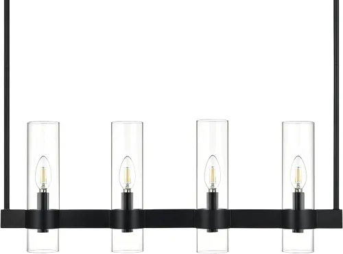 Miniatura 10 de Linea di Liara Teramo - Candelabro Negro Mate, Lámpara de Comedor, Pequeño Candelabro de Rueda de Vagón Redondo Industrial Moderno de Granja