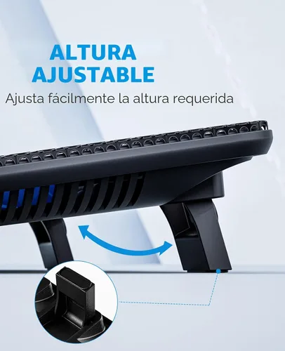 Miniatura 5 de Soporte enfriador Laptop 15.6 in - 17 in HAVIT hv-f2056, delgado, portátil, con suministro de corriente USB (3 ventiladores)