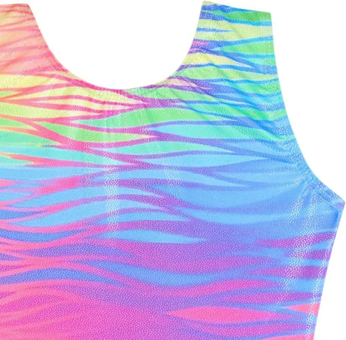 Miniatura 85 de HOZIY - Leotardos de gimnasia con pantalones cortos brillantes para niñas pequeñas; estampados de unicornio, aurora, arco iris, sirena, dinosaurio