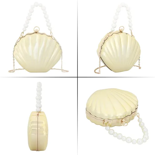 Miniatura 6 de Women Mini Seashell Evening Clutch Top-Handle Bag Cross-body Bag