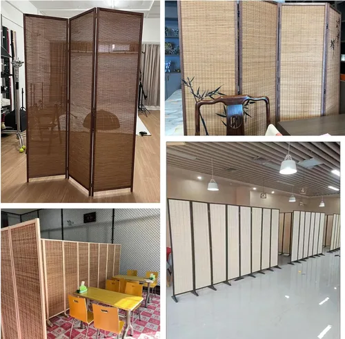 Miniatura 7 de 3 4 5 6 7 8 Panels Room Separator Freestanding Wall Divider for Office/Bedroom/Hotel, Foldable Room Divider Partition Privacy Screen, Wood
