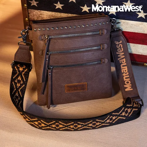 Miniatura 2 de Montana West Bolsos cruzados para mujer con múltiples bolsillos y correa de guitarra