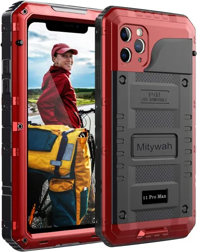 Miniatura 99 de Mitywah Funda impermeable para iPhone 7/iPhone 8 / iPhone SE 2020, funda de metal resistente de grado militar, protección de cuerpo completo