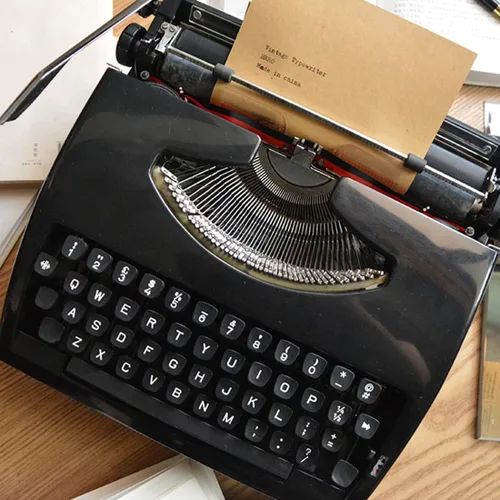 Miniatura 2 de Máquina de escribir manual portátil – Máquina de escribir vintage antigua para escritura nostálgica, ideal para uso doméstico y oficina, ligera