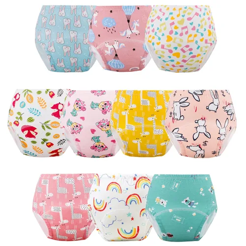 Miniatura 5 de Pantalón de Entrenamiento para Niños y Niñas, Calzoncillos de Entrenamiento con Diseños de Aprendizaje (Paquete de 8, 4-6T)