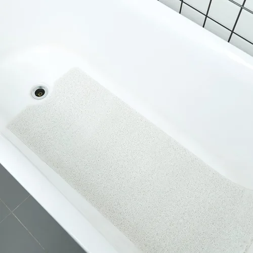 Miniatura 7 de Leotruny Tapete de ducha para bañera de 40 x 16 pulgadas, antideslizante, de cloruro de polivinilo suave, tapete para bañera para baño