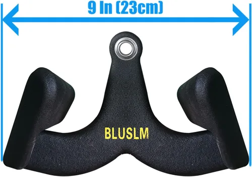 Miniatura 2 de BLUSLM LAT Pull Down Bar for Cable Machine, LAT Pulldown Attachments T-bar V-bar Cable Attachment for Gym, Back Tricep Strength Training Handle