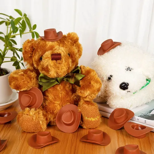 Miniatura 7 de 20 sombreros de plástico para mini vaquera occidental, sombreros de muñeca en miniatura, lindos sombreros de fiesta para decoración de casa