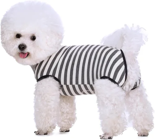 Miniatura 16 de Coppthinktu Traje de recuperación para perros, mameluco para cirugía, traje de recuperación de cirugía para perros pequeños y medianos, collar