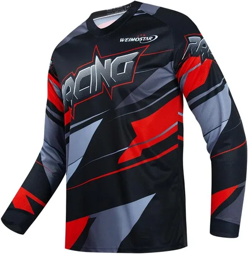 Miniatura 76 de Hotlion Camiseta de ciclismo para hombre, manga larga, MTB Motocross, ropa de carreras todoterreno