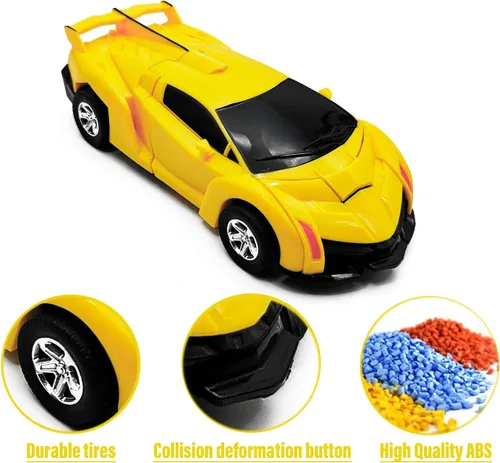 Miniatura 5 de CDDZSW Regalo para niños de 3 a 6 años de edad, autos transformadores para niños de 3 a 8 años, juguete de camión de fricción para niños y niñas