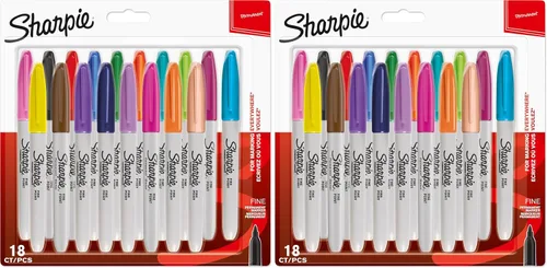 Miniatura 19 de Sharpie Rotulador permanente de punta fina, colores surtidos (paquete de 8)
