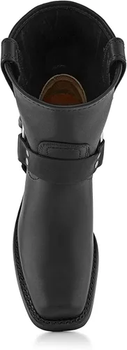 Miniatura 4 de Frye Arnés 8R Botas para mujer hechas de cuero italiano lavado y engrasado con construcción Goodyear Welt, suela de goma y tacón de cuero apilado