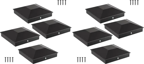 Miniatura 9 de HILLMASTER Tapas de poste de 4 x 4 para postes de valla de madera de 3.5 x 3.5 pulgadas, a prueba de agua, a prueba de rayos UV, duradero, cubierta