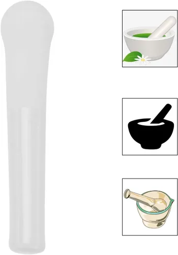 Miniatura 3 de EXCEART Suribachi Suribachi Varilla de molienda de alimentos 2.4 in Cerámica Pounder Porcelana Masher Muddler Food Molienda Stick para medicina