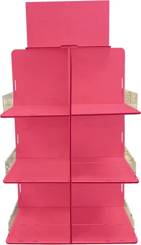 Miniatura 11 de Soporte de exhibición giratorio de 4 lados versátil para dulces, aperitivos, mermeladas, productos y más - Ideal para ferias artesanales, mercados