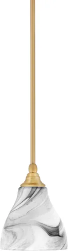 Miniatura 93 de Toltec Lighting Tallo Colgado Mini colgante, acabado de cobre negro, 3.5" cuadrado humo burbuja vidrio
