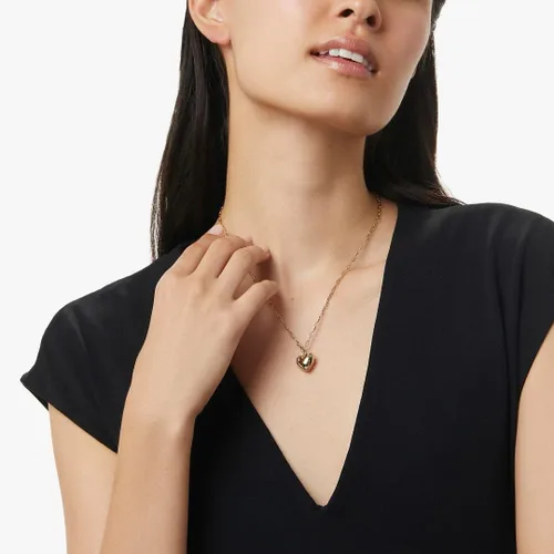 Miniatura 3 de Lindos collares de corazón para mujer, collar de corazón abierto de oro de 14 quilates, collar con dije de corazón de oro delicado, joyería estética