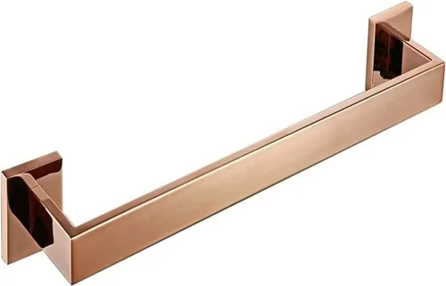 Miniatura 10 de Barras de agarre de oro rosa pulido, cuatro piezas, accesorios para bañera de baño, soporte para papel higiénico, gancho para toalla, montaje