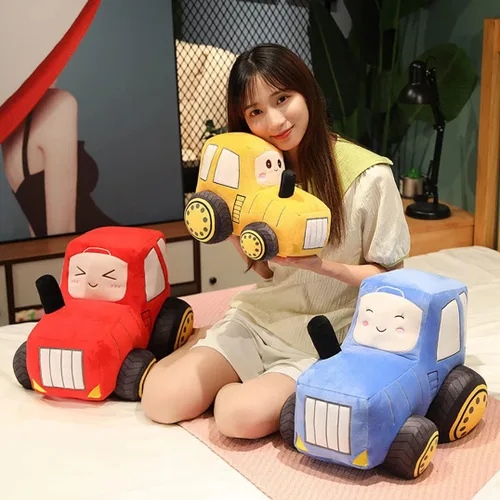 Miniatura 7 de Juguete de peluche de tractor de felpa suave, almohada de peluche súper linda, excelente regalo para niños o fiesta de cumpleaños de 12 pulgadas Azul