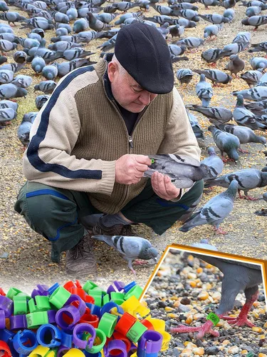 Miniatura 6 de MEWTOGO 100 bandas de pierna de palomas de pájaro de 0.3 pulgadas, coloridos anillos de identificación de pájaros numerados legibles, bandas