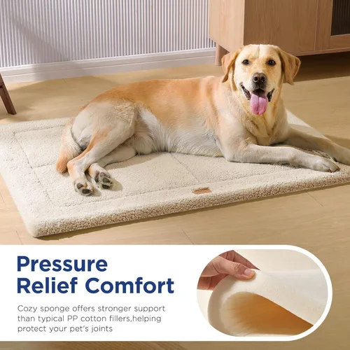 Miniatura 2 de Cama reversible para perros grandes, lavable y antideslizante, alfombra para mascotas, espuma de alta densidad y forro polar suave