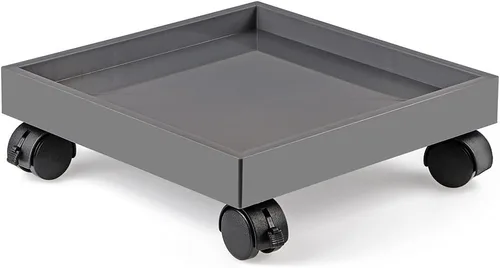 Miniatura 2 de Skelang Plataforma cuadrada con ruedas para plantas, bandejas de plástico ABS, resistente, capacidad de carga de 110 libras