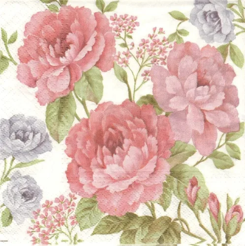 Miniatura 34 de AM Décor - 20 servilletas de papel suaves de 3 capas de papel de seda decoupage -13 x 13 pulgadas (desplegadas) (Rosalia, 13 x 13 pulgadas