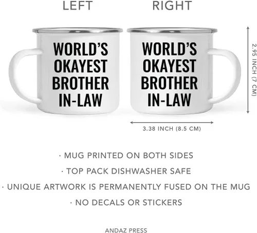 Miniatura 5 de Andaz Press Funny Family - Taza de café de acero inoxidable de 11 onzas, regalo de broma para el cuñado más bueno del mundo, paquete de 1