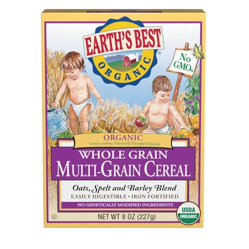 Earth's Best Cereal orgánico de grano entero multigrano 8 onzas (paquete de 6)
