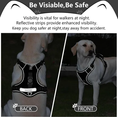 Miniatura 6 de Arnés para perro sin tirones con soporte para Airtag para perros de tamaño mediano, ajustable, a prueba de escapes, sin estrangulamiento y chaleco